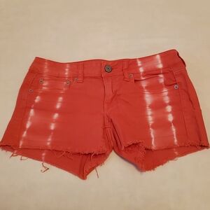 American Eagle 6 Pink Tie-Dye Stretch Denim Shorts